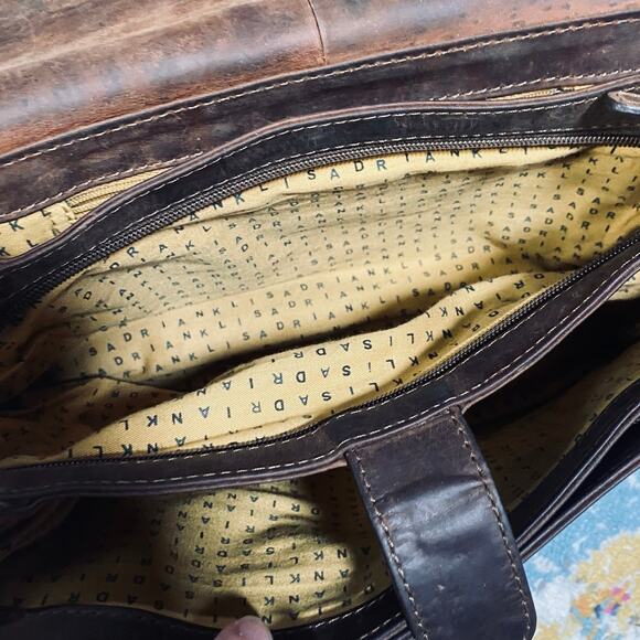 Vintage Adrian Klis Handcrafted Buffalo Leather Messenger Shoulder Bag Brown - Picture 15 of 16